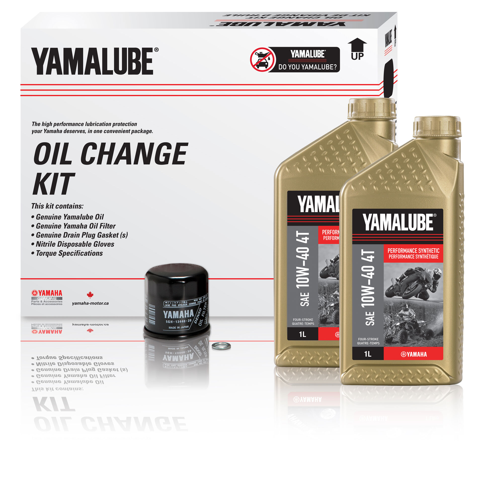Yamalube® 10W 40 4T Performance Synthetic Oil Change Kit SSV (5 L)
