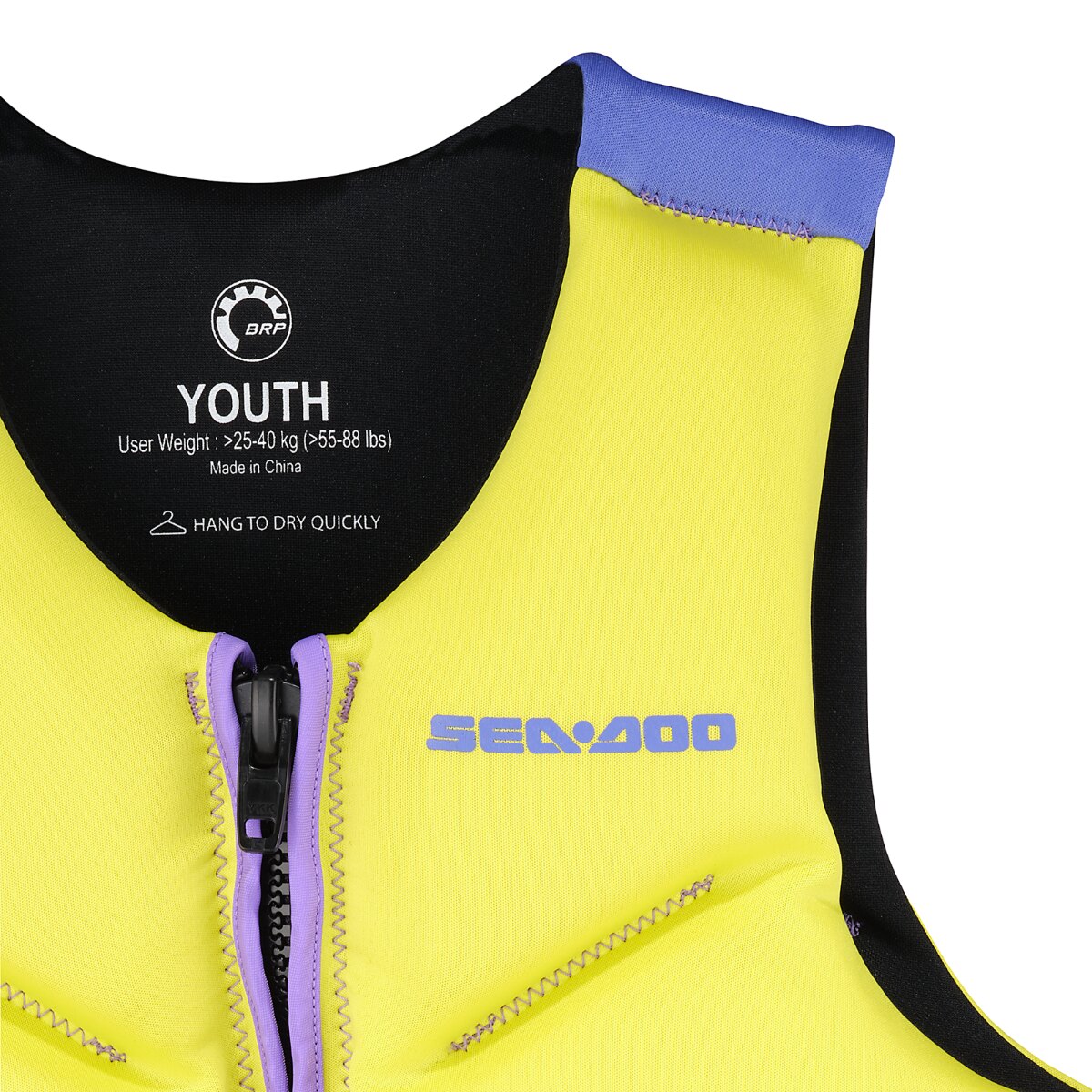 Junior Freedom PFD/Life Jacket For Kids 55 88 lbs L (55 88 lbs) Hi Vis Yellow