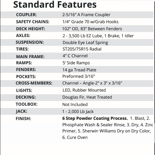 2026 7X14 UTILITY TRAILER, TANDEM AXLE, STEEL, BLACK, 7000GVWR 