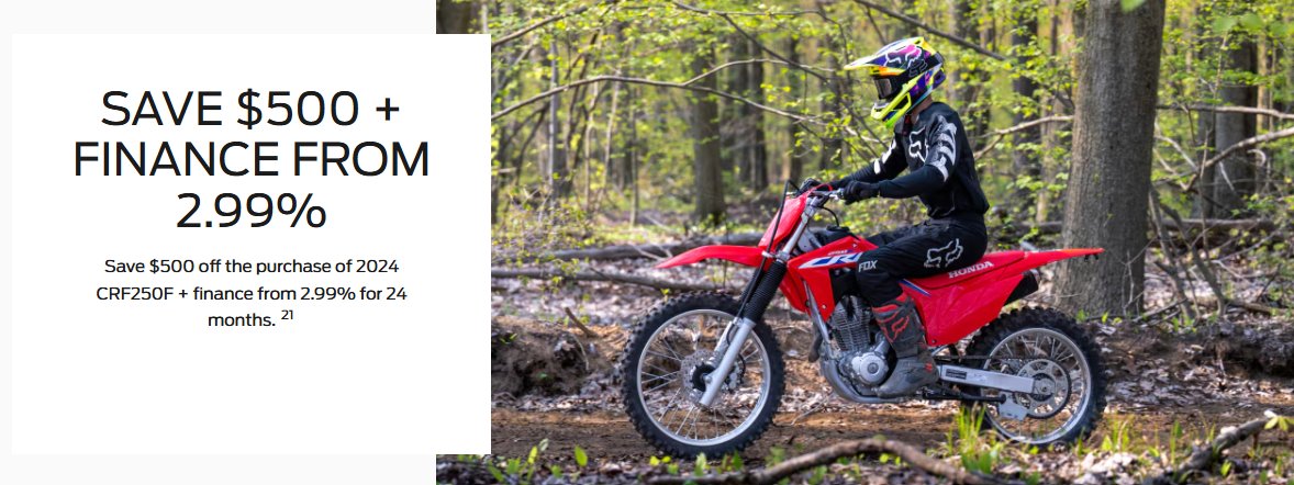 2024 CRF250F Offer