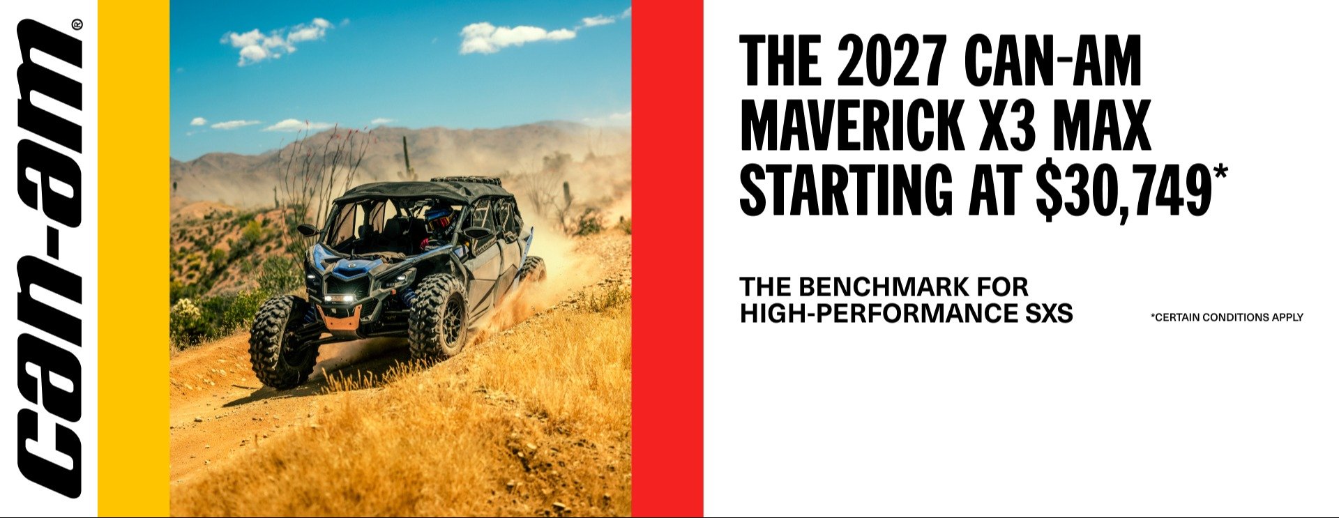 The 2027 Can Am Maverick X3 Max starting at $30,749