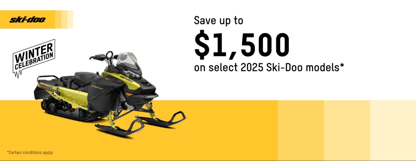 Save uo to $1,500 on select 2025 Ski Doo models