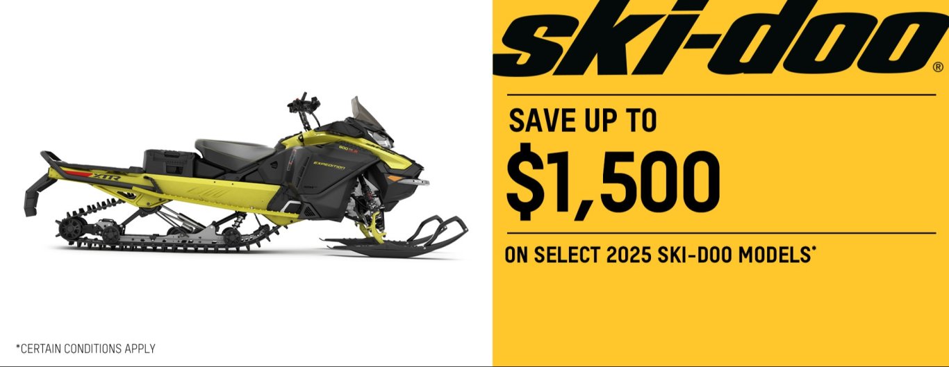 Save up to $1,500 on select 2025 Ski Doo models