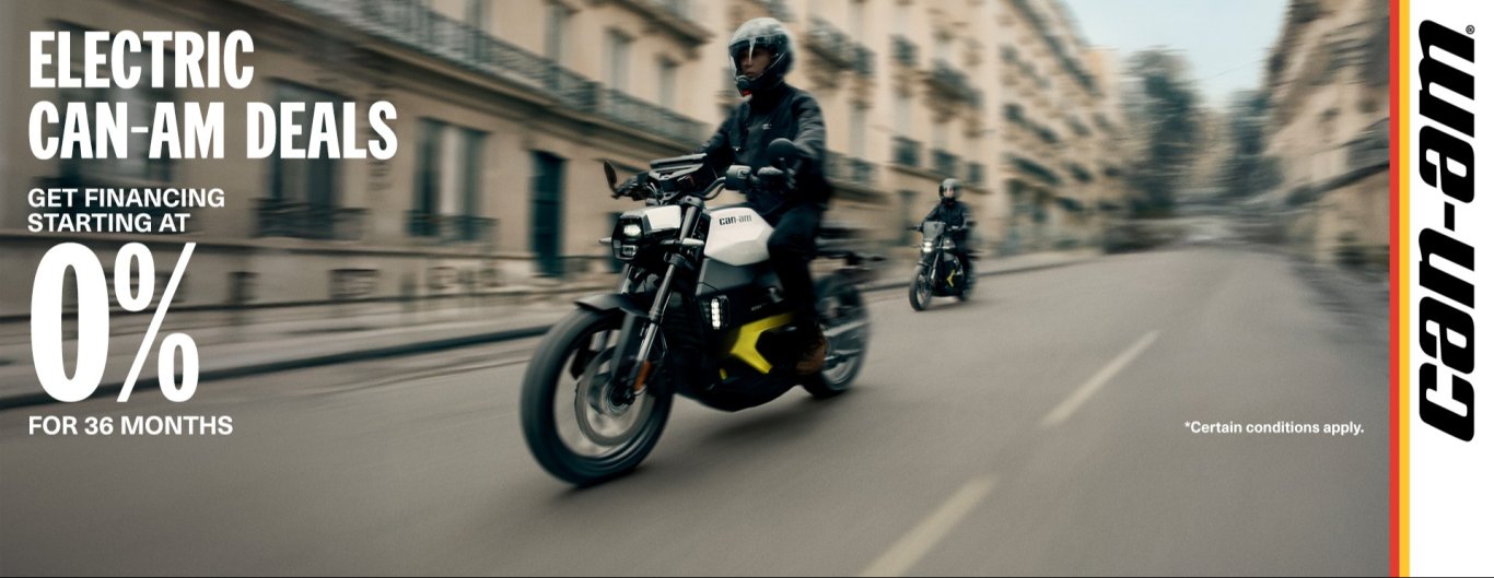 ELECTRIC CAN AM DEALS GET FINANCING STARTING AT 0% FOR 36 MONTHS