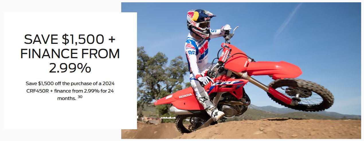 2024 CRF450R Offer
