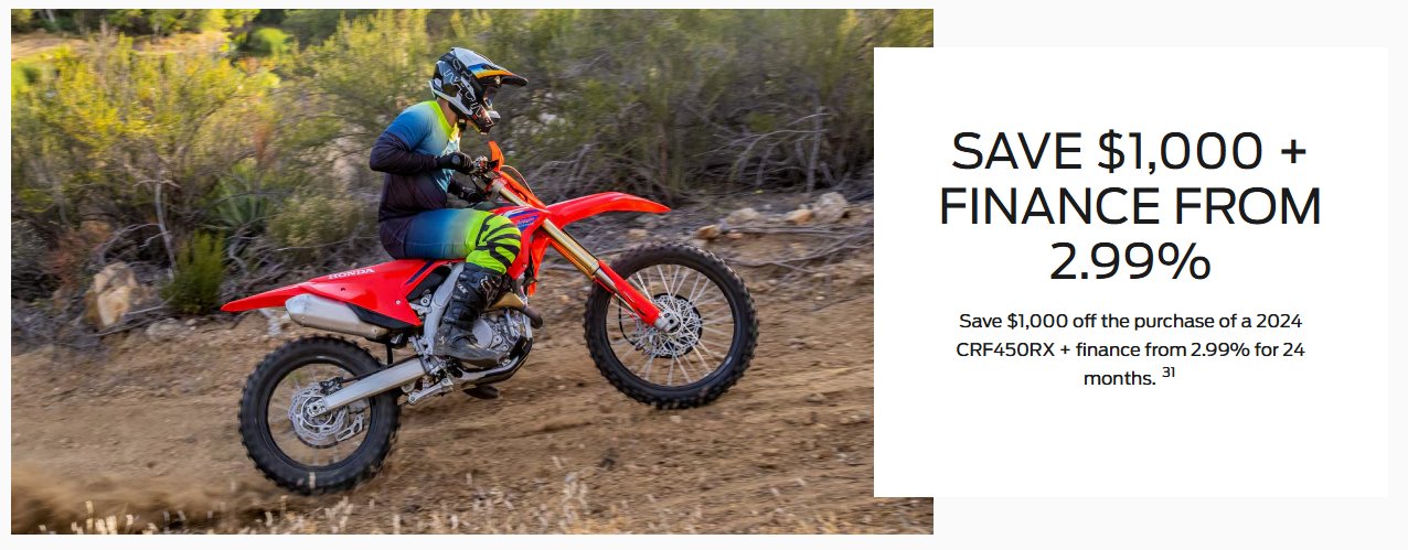 2024 CRF450RX Offer