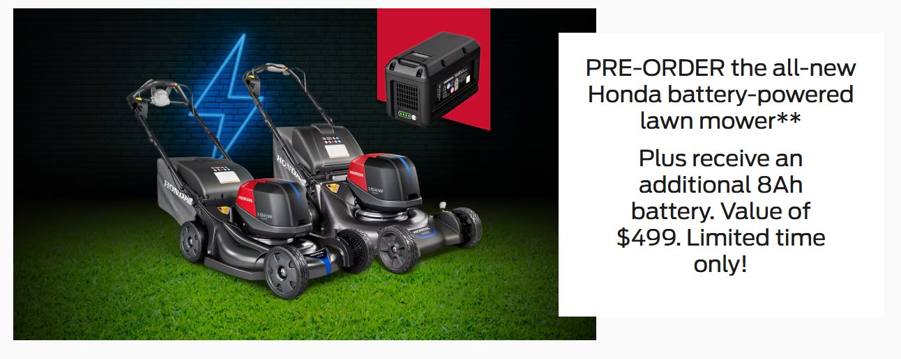 Power Equipment Honda Offer