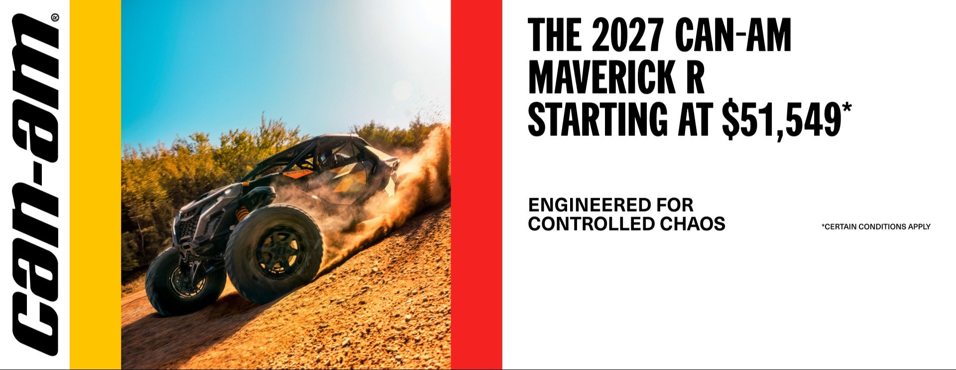 The 2027 Can Am Maverick R starting at $51,549