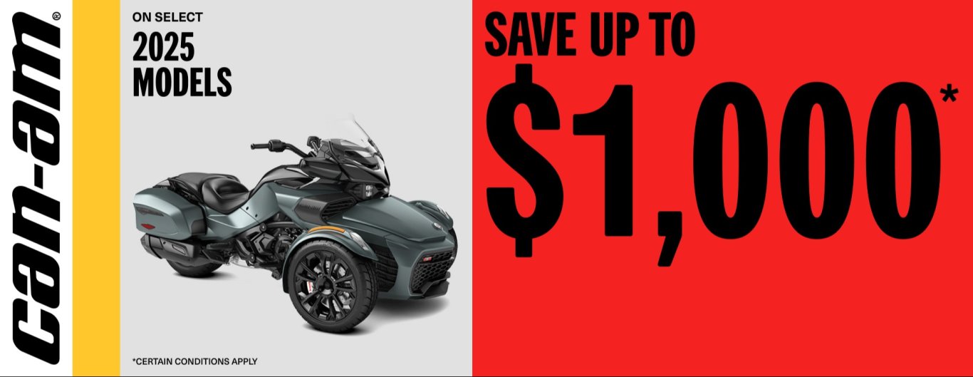 Can Am 3 Wheel économisez jusqu'à 1 000 $ sur certains modèles 2025