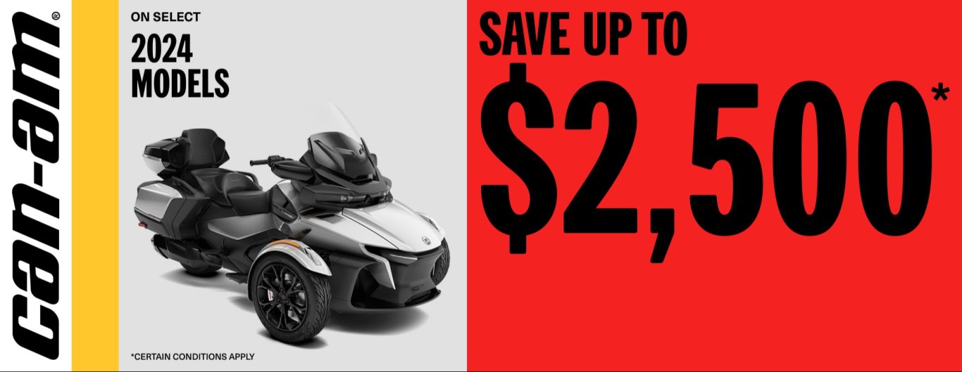 Le Can Am 3 wheel permet d'économiser jusqu'à 2 500 $ sur certains modèles 2024