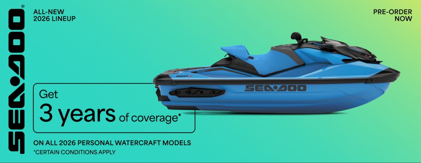 Sea Doo Obtenez 3 ans de couverture