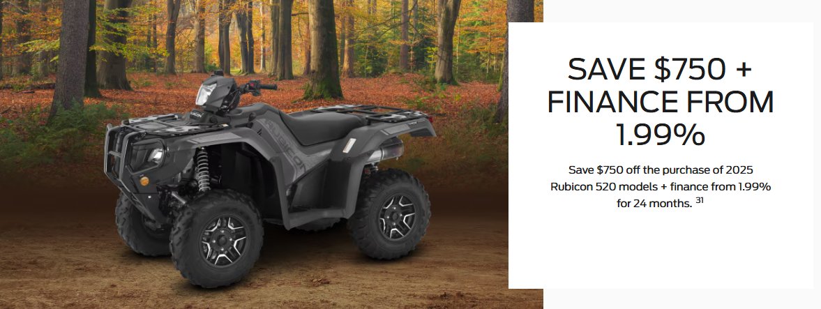 2025 Rubicon 520 Offer