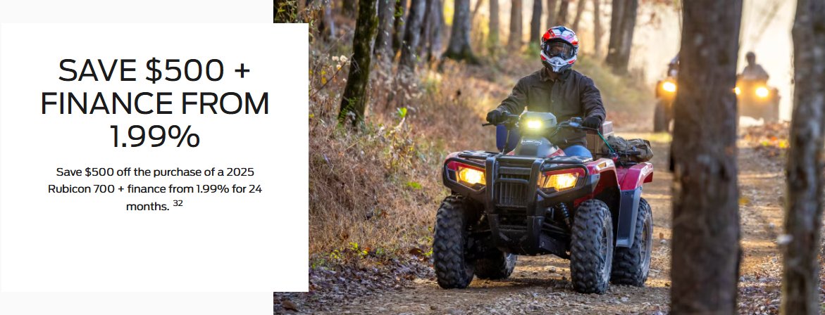 2025 Rubicon 700 Offer