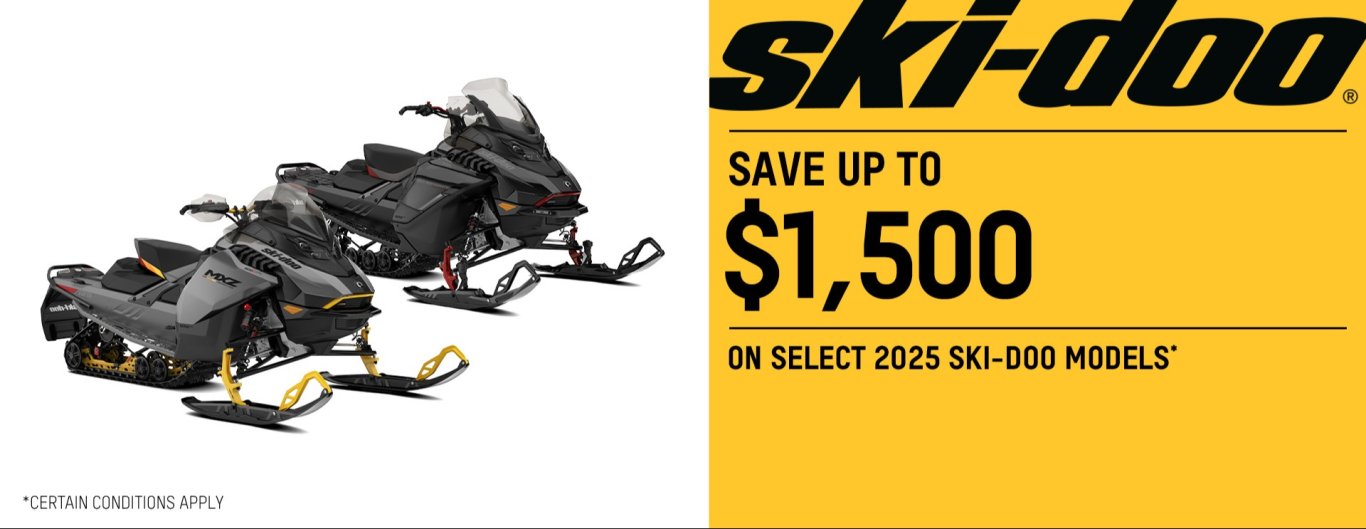 Save up to $1,500 on select 2025 Ski Doo models