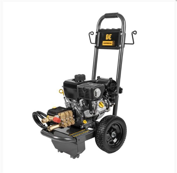 BE Power 2,700 PSI 3.0 GPM Gas Pressure Washer with Vanguard 200 Engine and General Triplex Pump