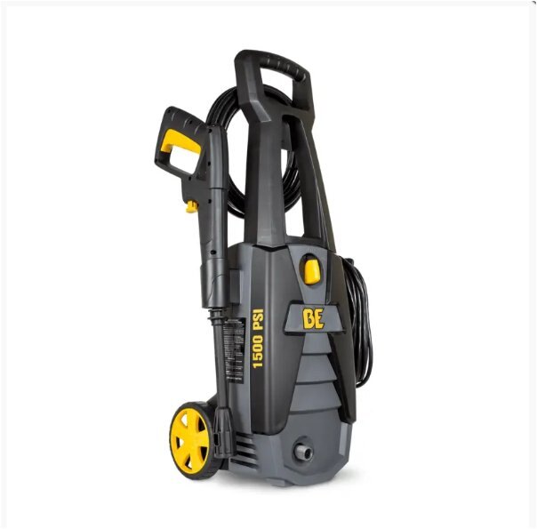 BE Power 1,500 PSI 1.4 GPM Electric Pressure Washer with Powerease Motor and AR Axial Pump