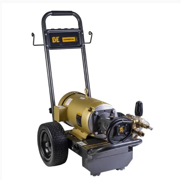 BE Power 3,000 PSI 4.5 GPM Electric Pressure Washer with Baldor Motor and AR Triplex Pump