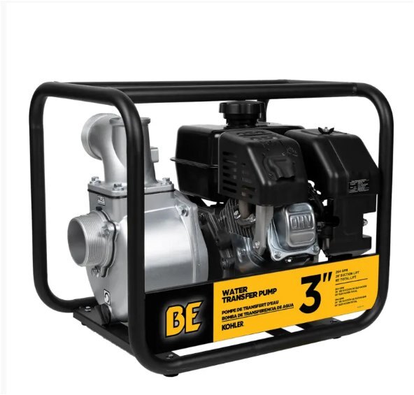 BE Power 3 Water Transfer Pump with Kohler SH270 Engine
