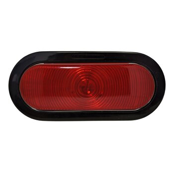6 INCH OVAL RED INCANDESCENT