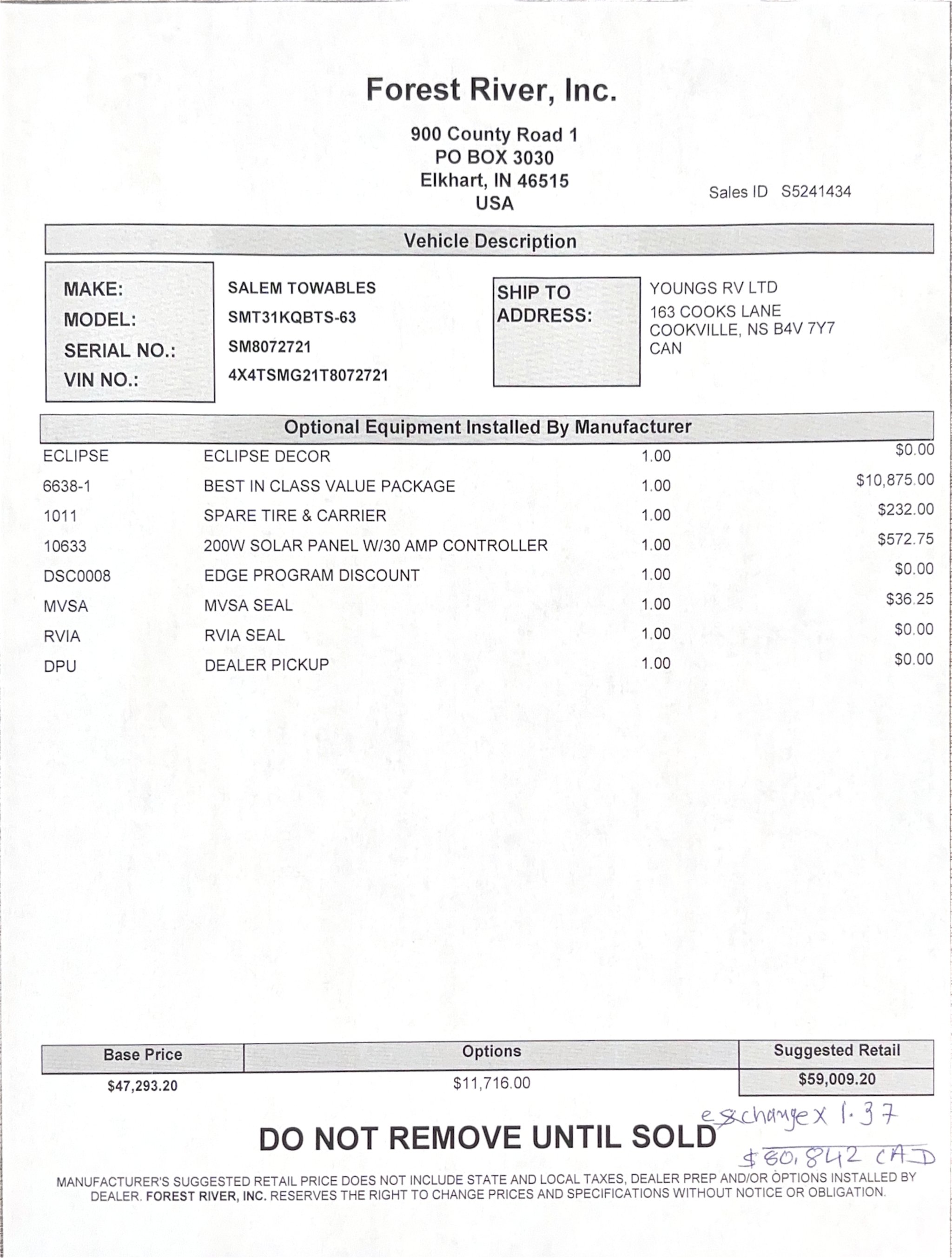 2026 Forest River Salem 31KQBTS