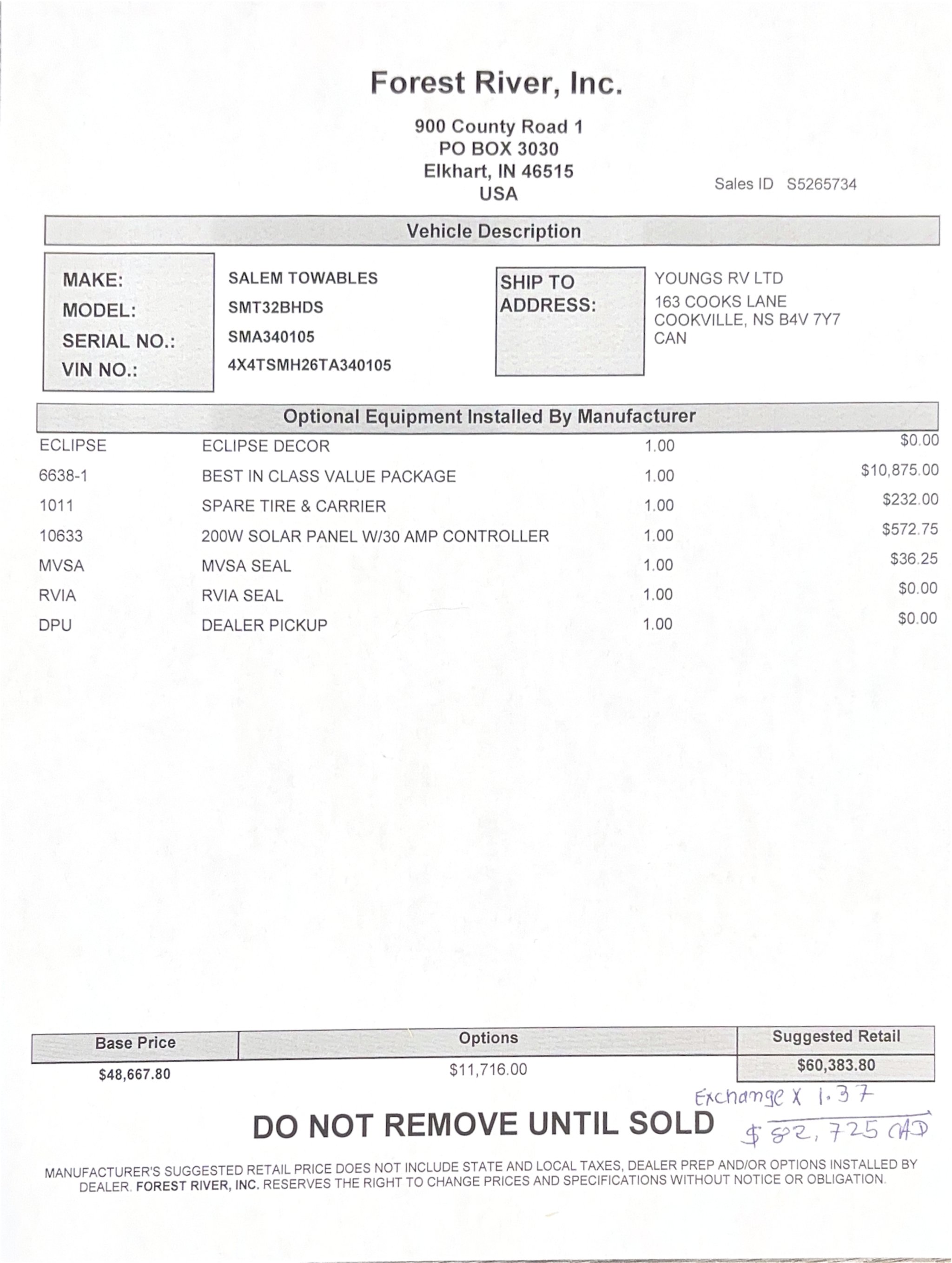 2026 Forest River Salem 32BHDS