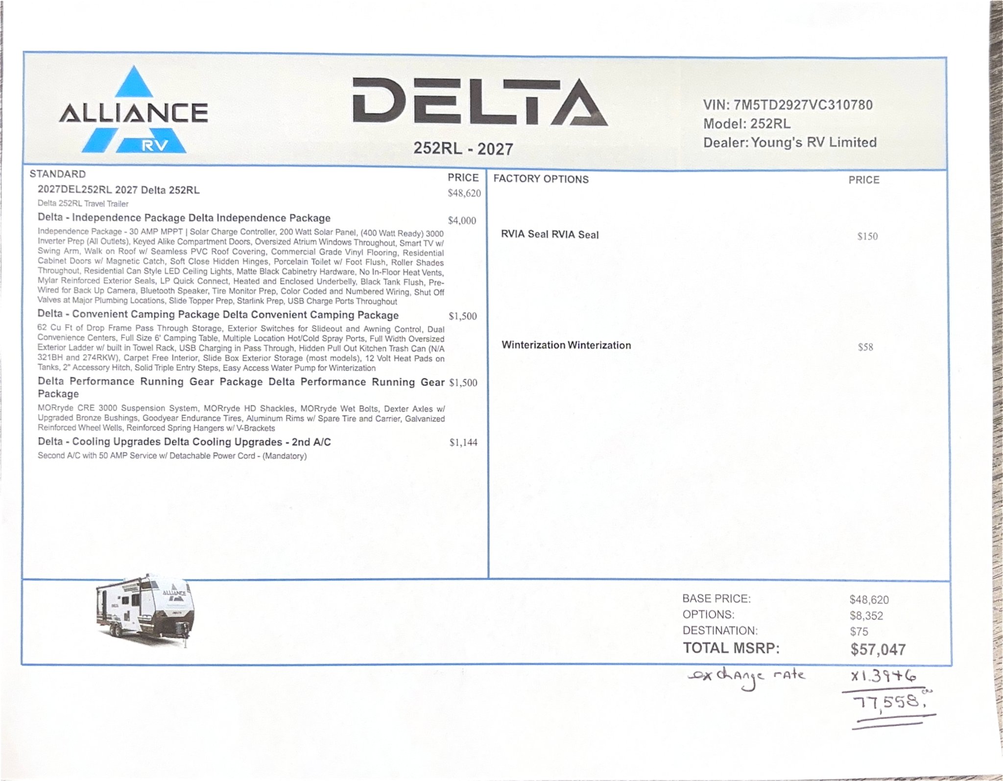2027 Alliance Delta 252RL