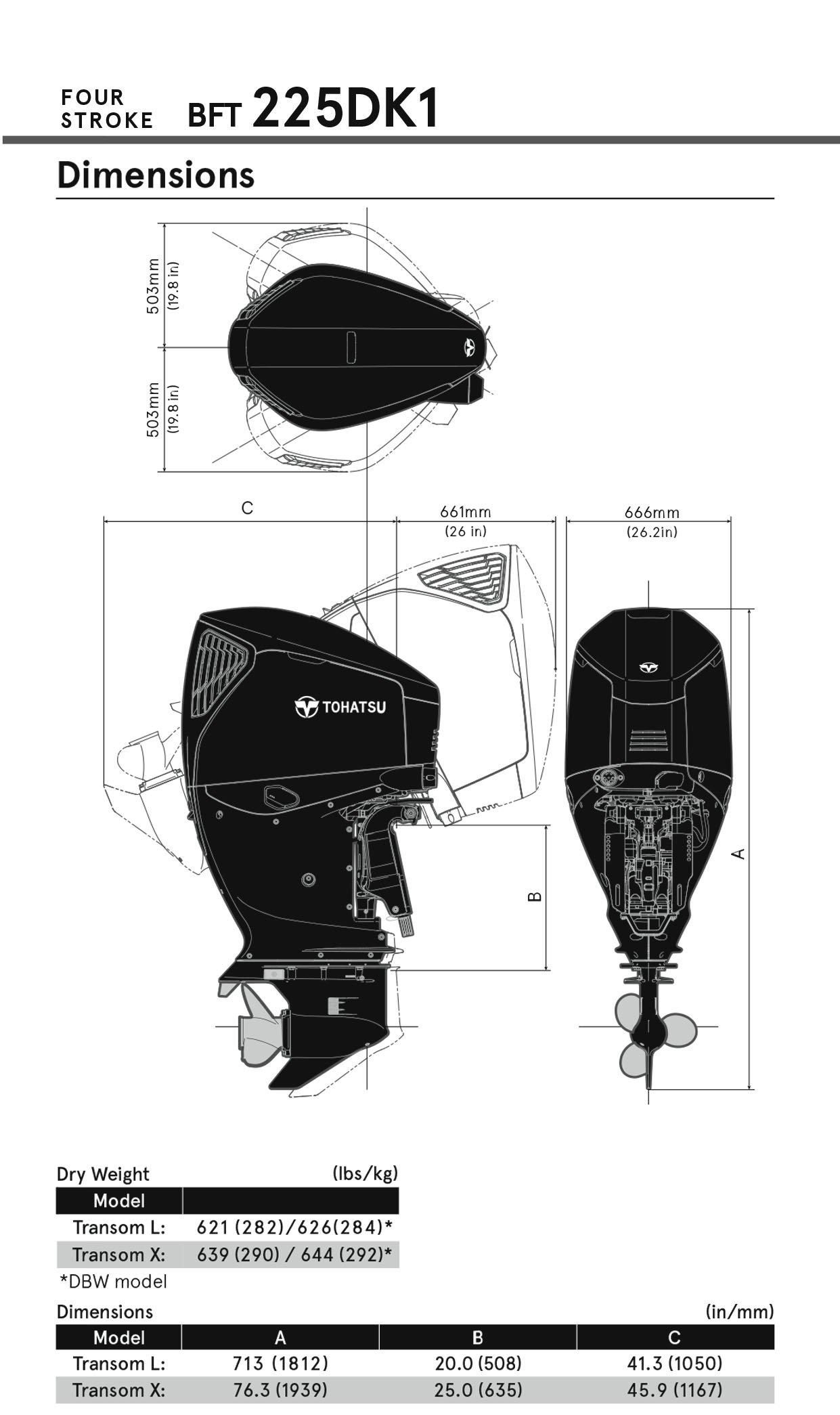 Tohatsu BFT225DK1
