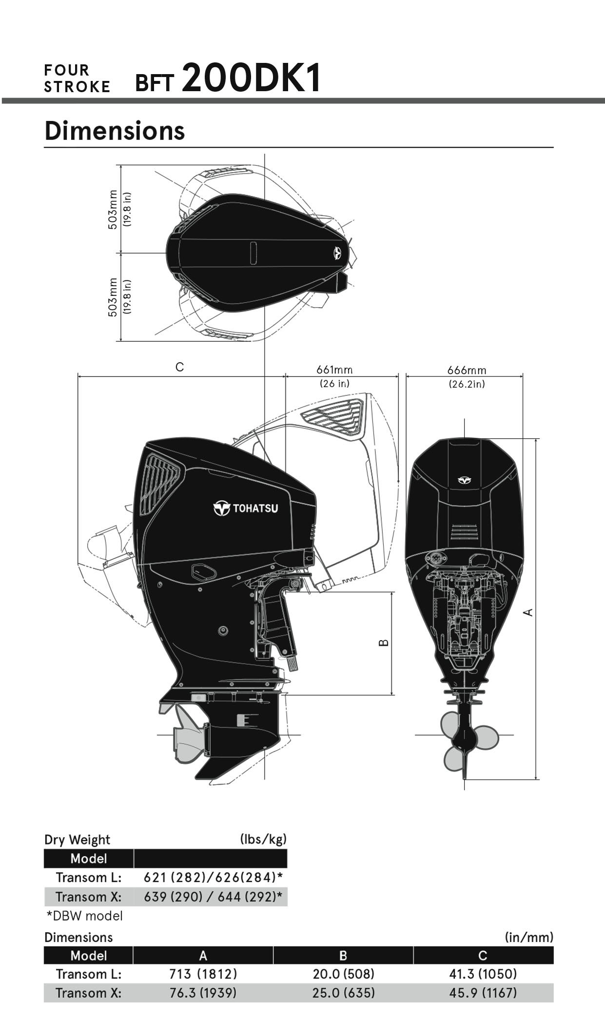 Tohatsu BFT200DK1