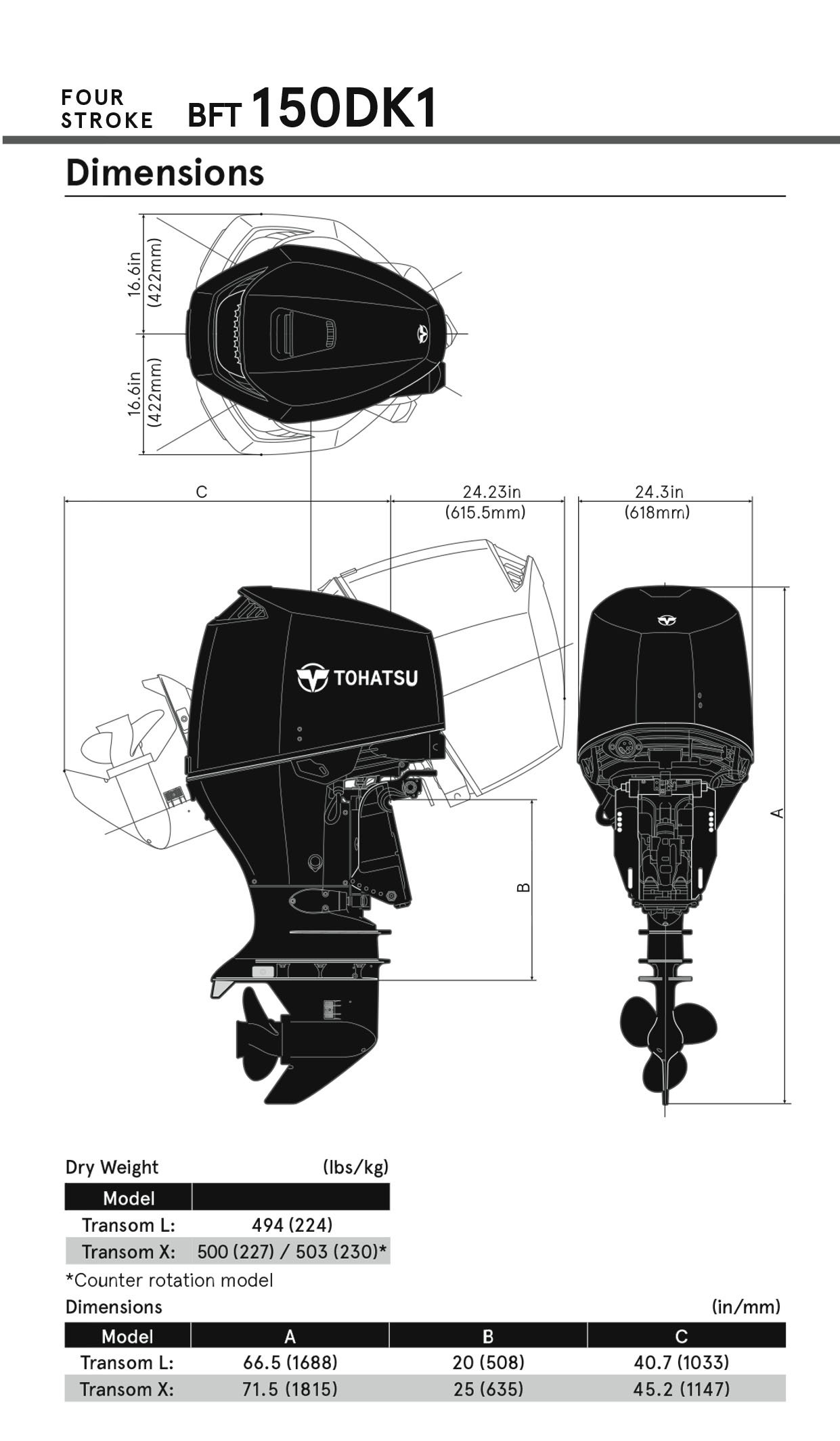 Tohatsu BFT150DK1