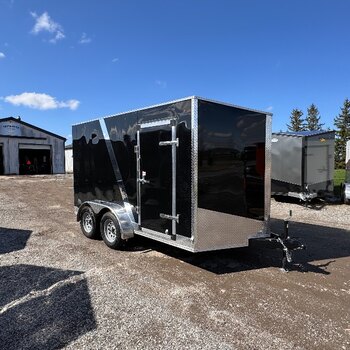 7x12 Tandem Axle 6.6 FT Interior barn door Enclosed Cargo Trailer