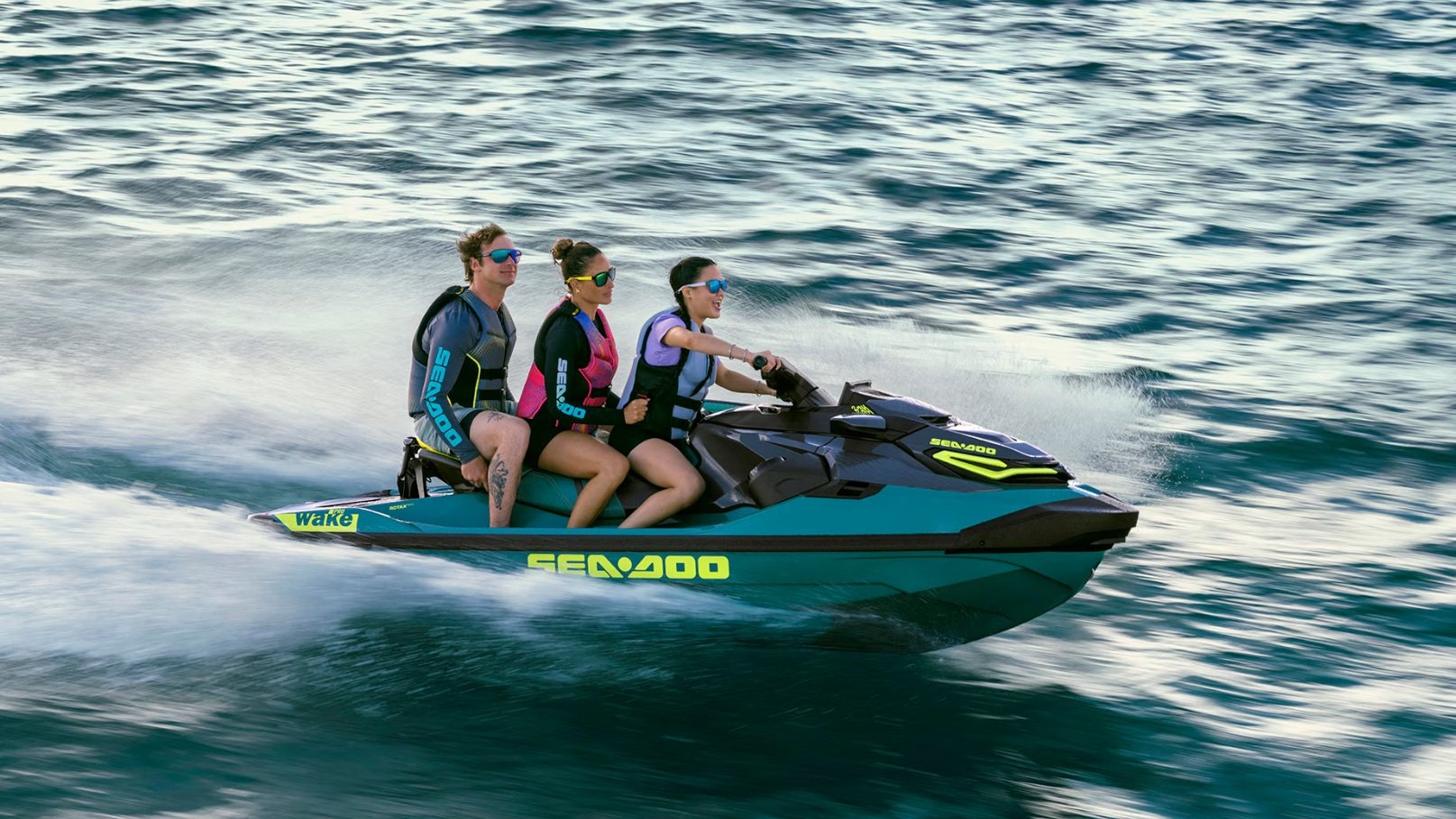 2027 Sea Doo Wake Pro 230 w/ Audio Teal Blue / Manta Green