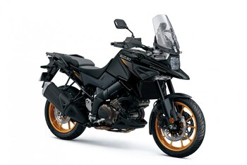 2024 Suzuki V STROM 1050 Glass Blaze Orange / Metallic Mat Black