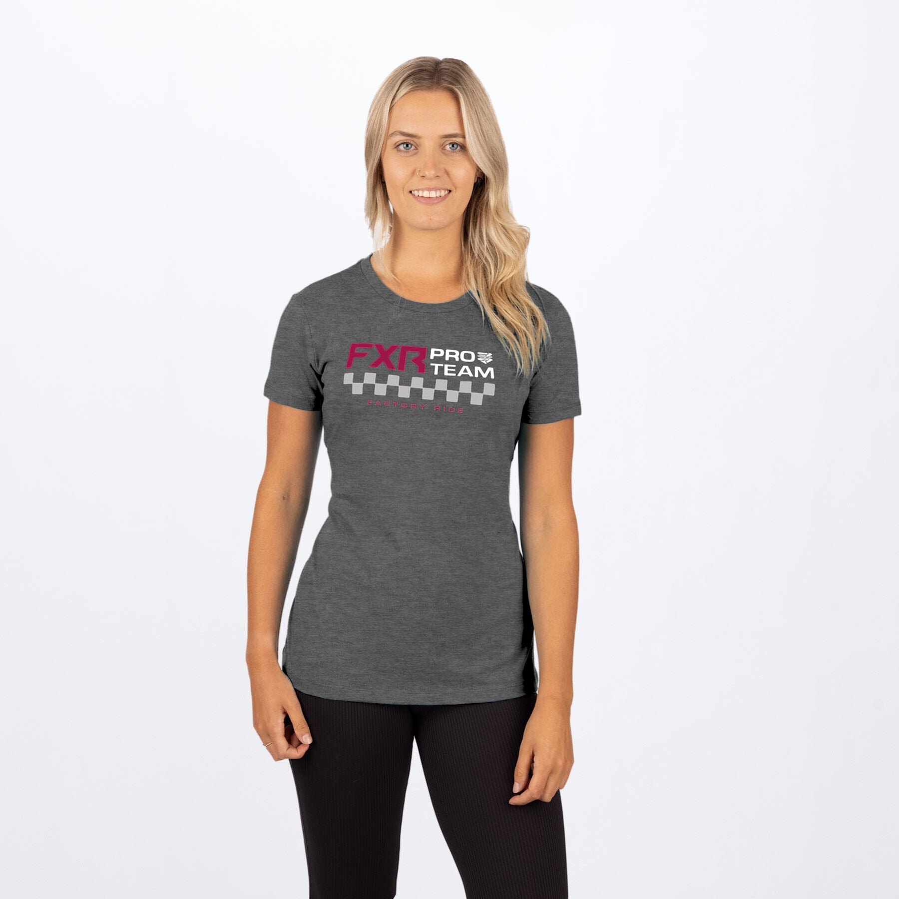 Women's Team T Shirt XS Black/Elec Pink