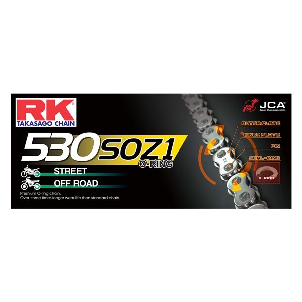 RK EXCEL Chain 530XSOZ1 Road X'Ring Chain