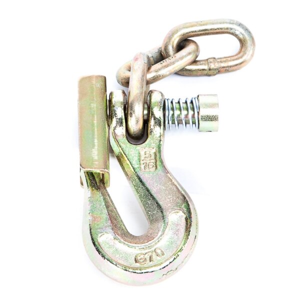 PORTABLE WINCH Grab Hook with Latch & 3 Chain Links