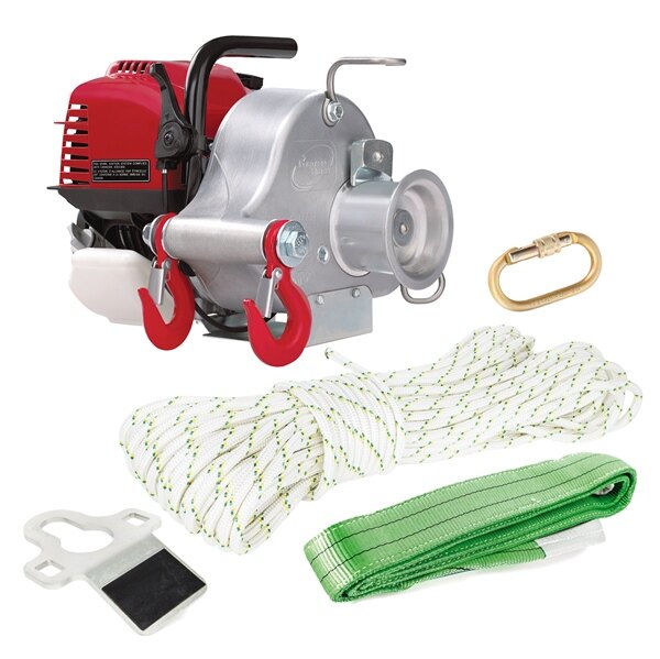 PORTABLE WINCH Gas Powered Portable Capstan Winch Kit, Power of 1550lbs