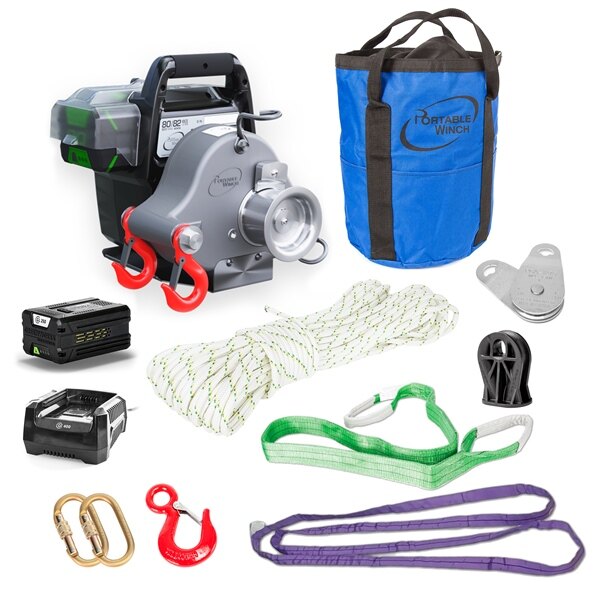 Portable Winch Battery Powered Winch with accessories