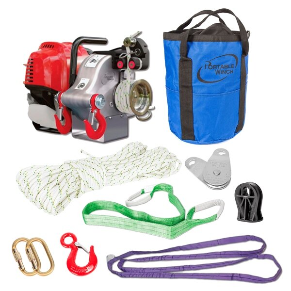 Portable Winch GX50 Gas Powered Winch with Accessories