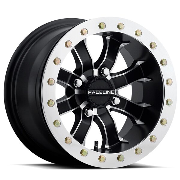 Raceline Wheels Mamba Beadlock Wheel 14x7 4/110 61 Black, Machined