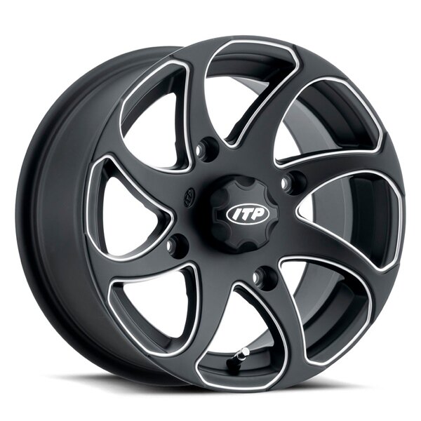 ITP Twister Wheel 14x7 4/110 52 Black, Milled