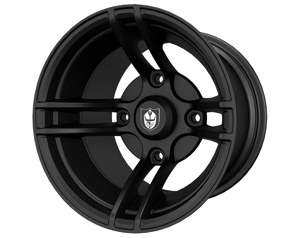 Pro Armor Wheel & Tire Set: 5101 & Whiteout, Matte Black, 30" x 15" R15 Matte Black