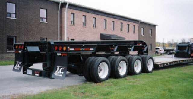 J. C. 4 axle mini deck c/w tandem axle Jeep and newly designed open boomwell