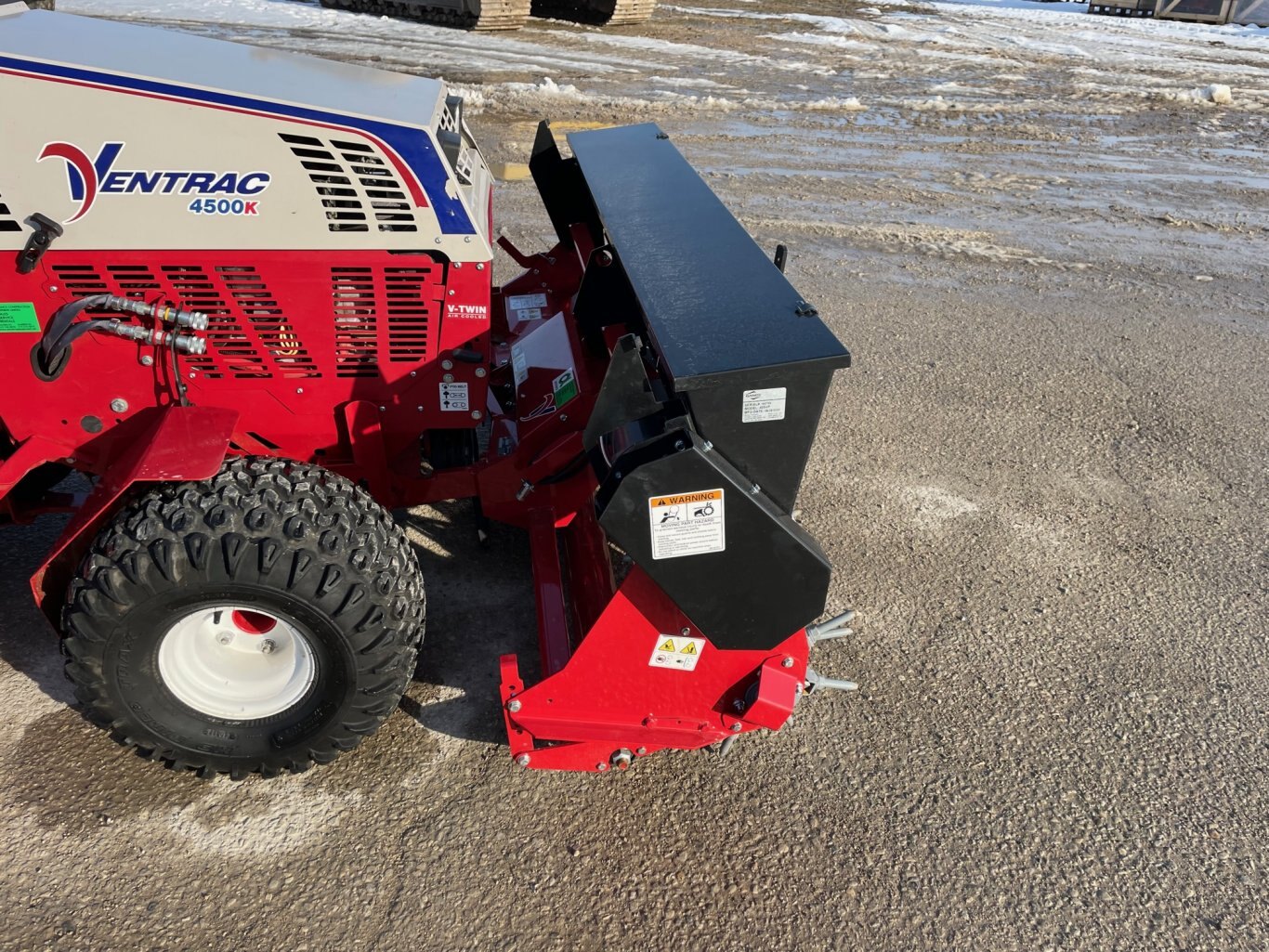 Ventrac EA600 Aera vator with Seed Box and Roller
