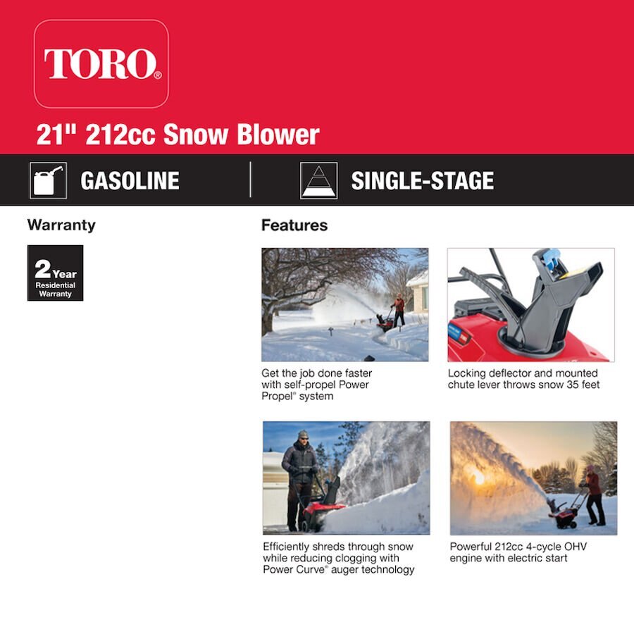 Toro 21 in. (53 cm) Power Clear® 721 E Gas Snow Blower