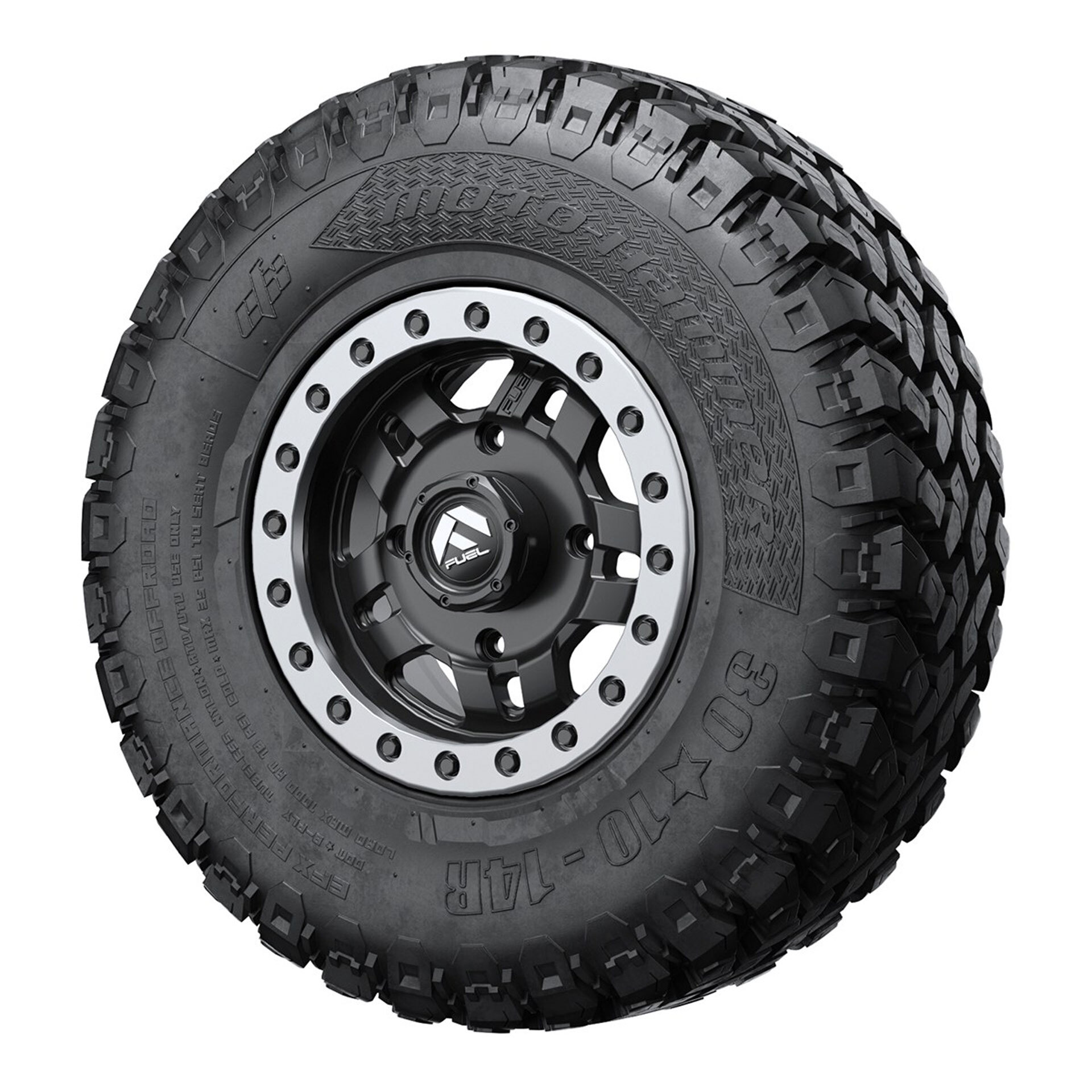 Fuel Anza D557 Non Beadlock Wheel EFX® MotoHammer 30" Tire Assembly