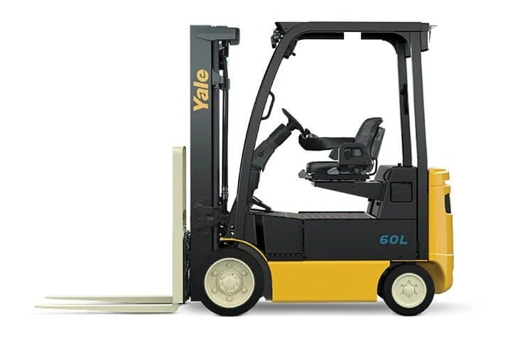 Yale 4 Wheel Electric Forklift Truck Cushion Tire 5000 6000lbs