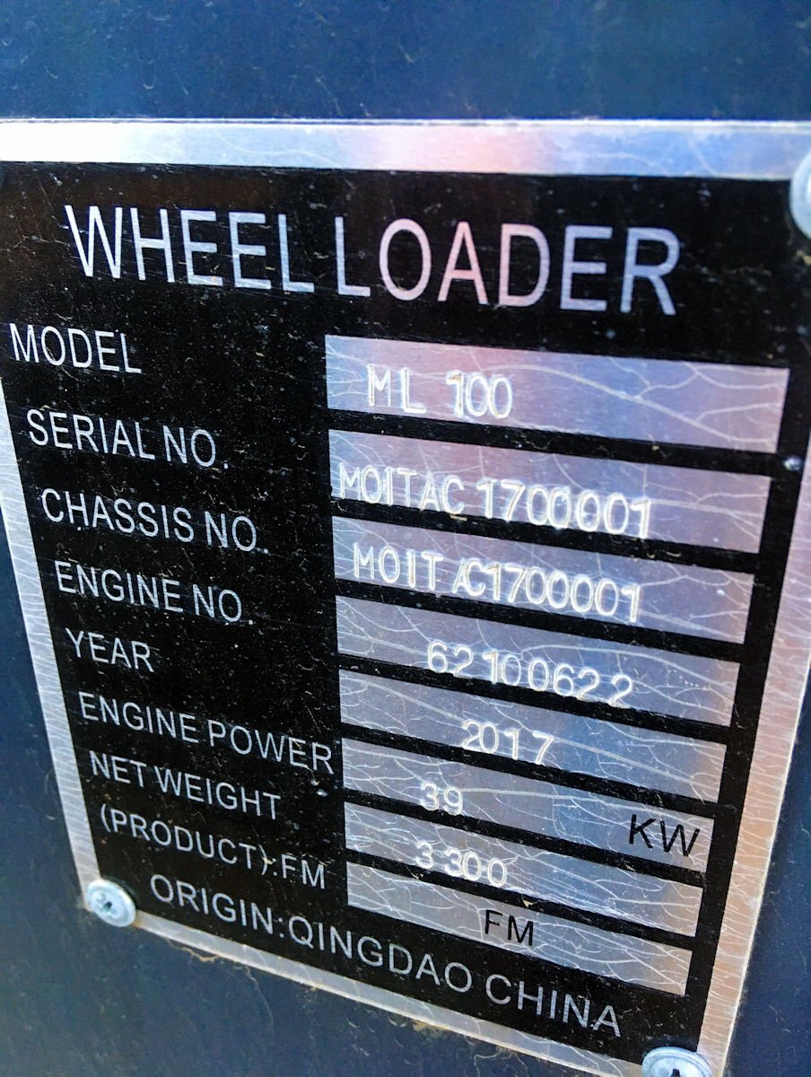 2017 Wolf ML100 4x4 Wheel Loader (Unused)