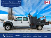 2012 Ford F550 XL 4x2 Crew Cab Flatbed Truck with Picker