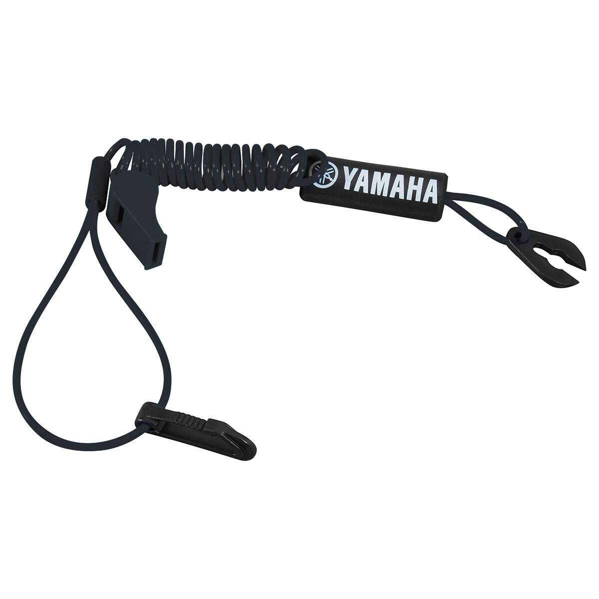 Boat Lanyard with Whistle black