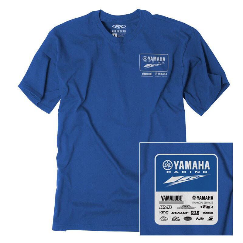 Yamaha Racing Team T Shirt by Factory Effex Medium blue